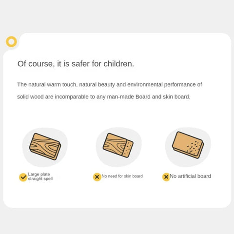 Oak solid wood single with guardrail bed