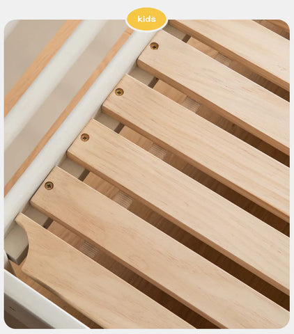 Oak solid wood single with guardrail bed