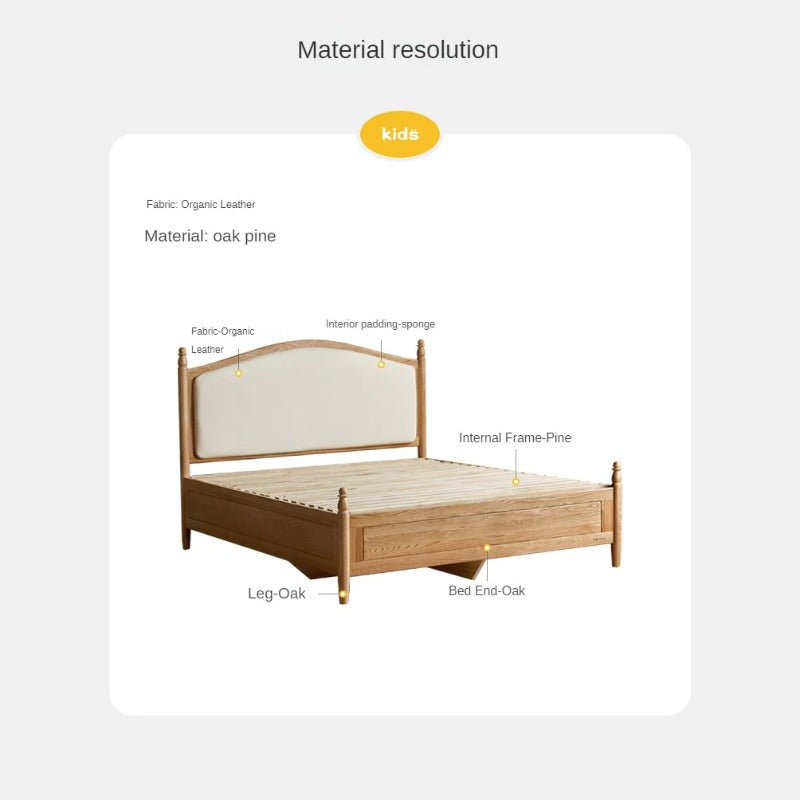 Beech, Oak Solid wood Princess bed<