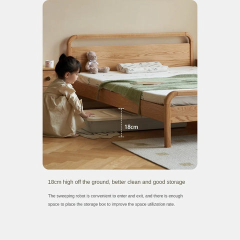 Oak Solid Wood Children's Single Bed