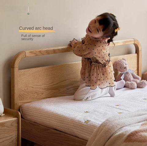 Oak Solid Wood Children's Single Bed