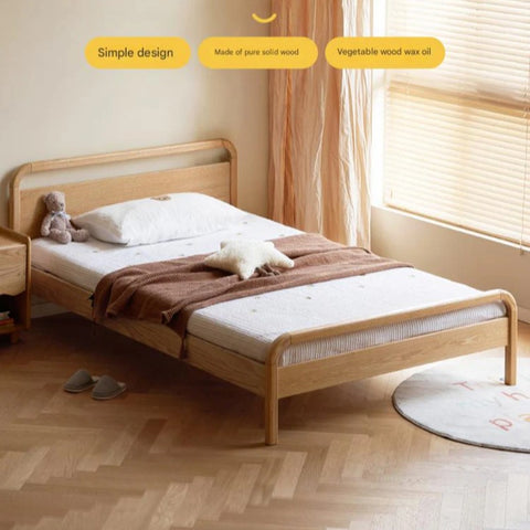 Oak Solid Wood Children's Single Bed