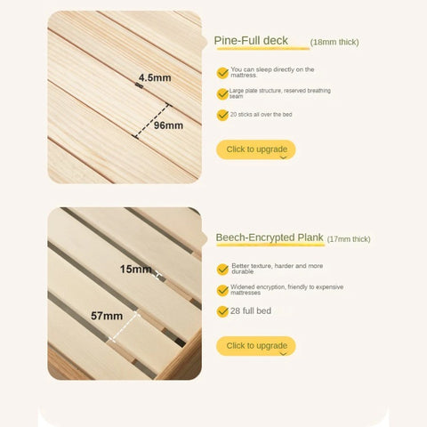 Oak Solid Wood Children's Single Bed