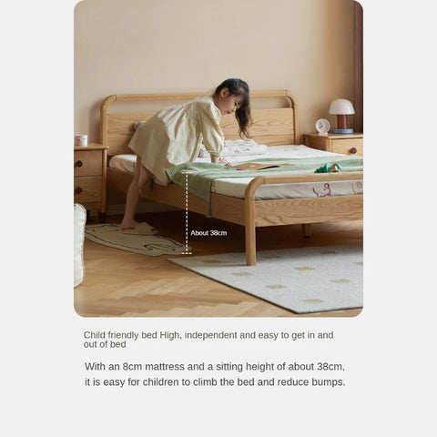 Oak Solid Wood Children's Single Bed