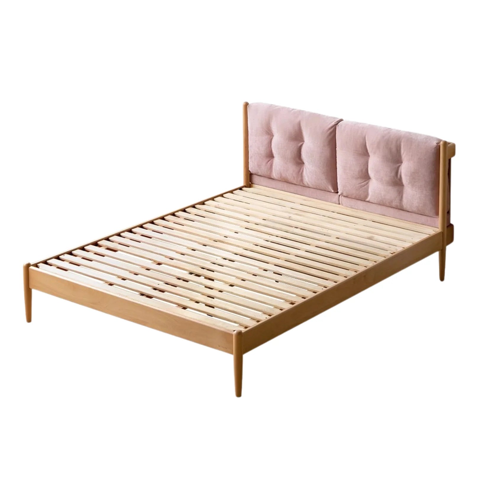 Beech Solid Wood Children's bed with organic leather<