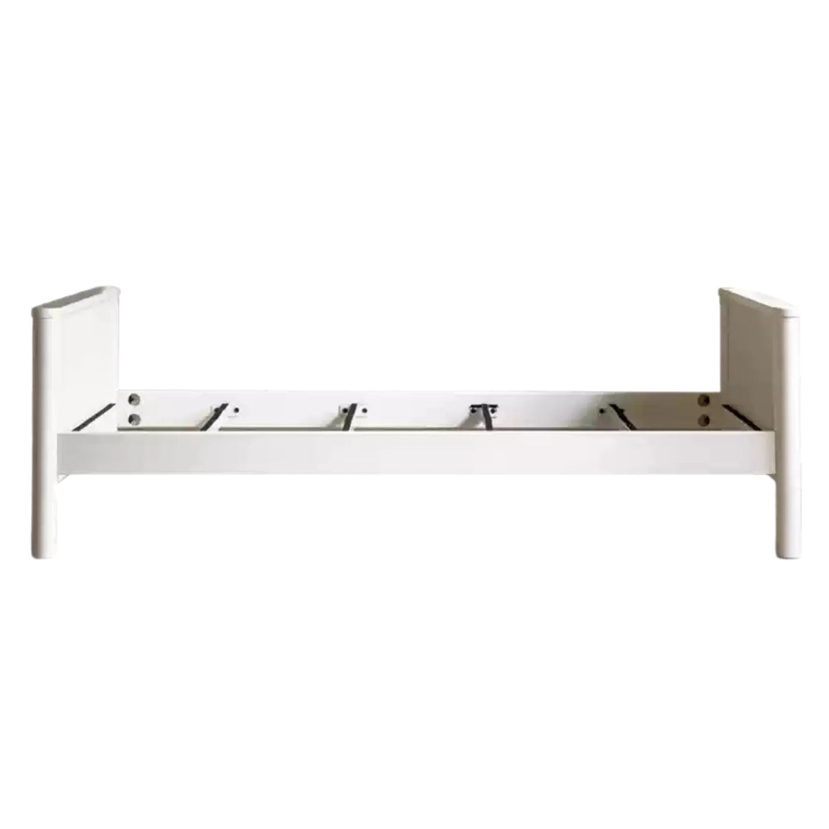 Poplar Solid Wood Children's Storage White Single Bed.