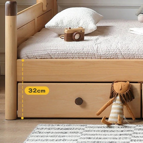 Oak solid wood Multi-function bed with storage
