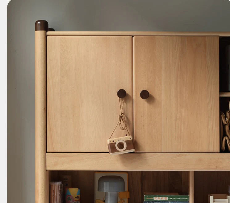 Oak solid wood Multi-function bed with storage