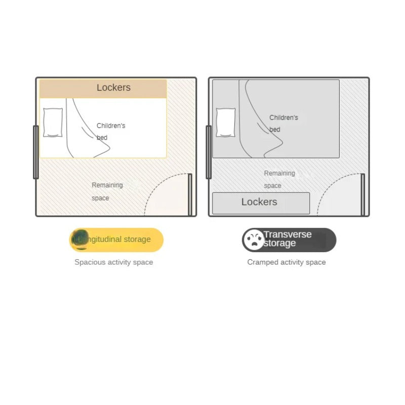 Beech Solid Wood Children's Cabinet Integrated Bed