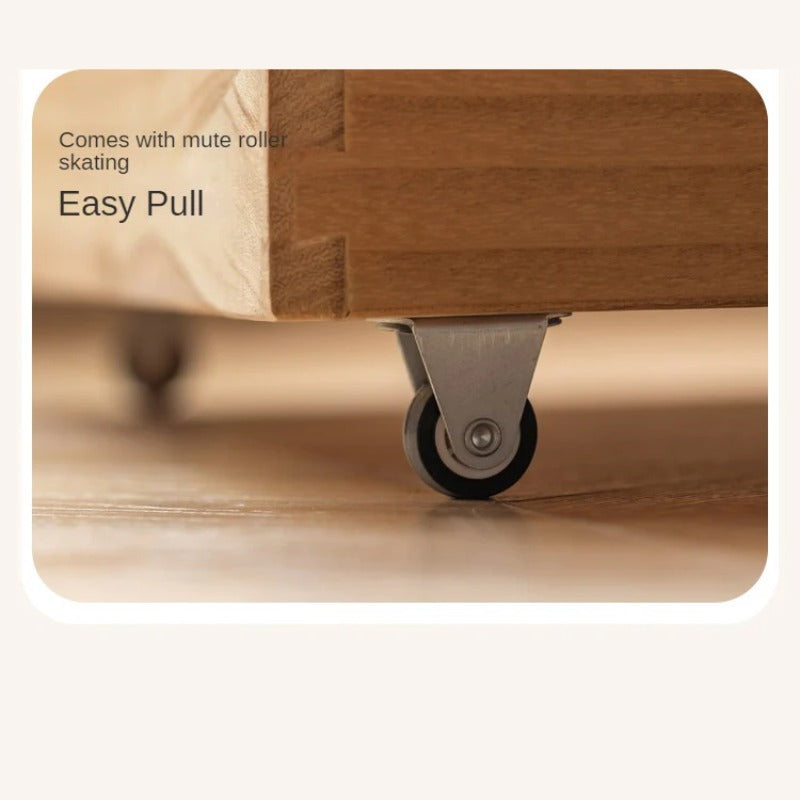 Beech Solid Wood Children's Cabinet Integrated Bed