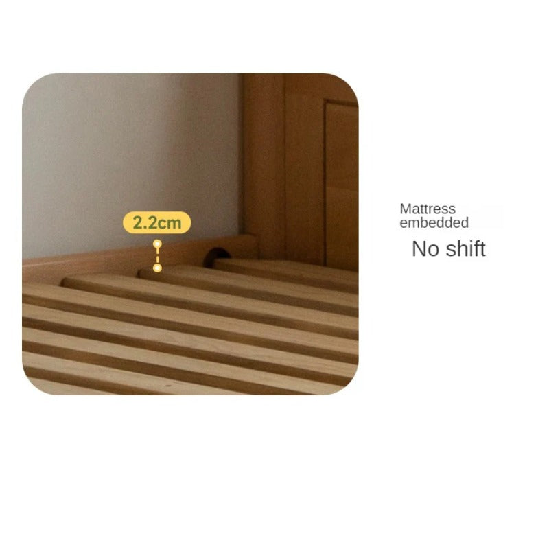 Beech Solid Wood Children's Cabinet Integrated Bed