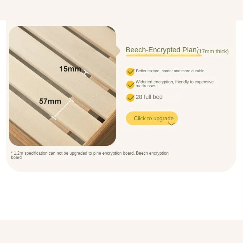 Beech Solid Wood Children's Cabinet Integrated Bed