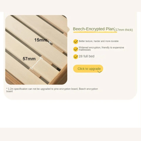 Beech Solid Wood Children's Cabinet Integrated Bed