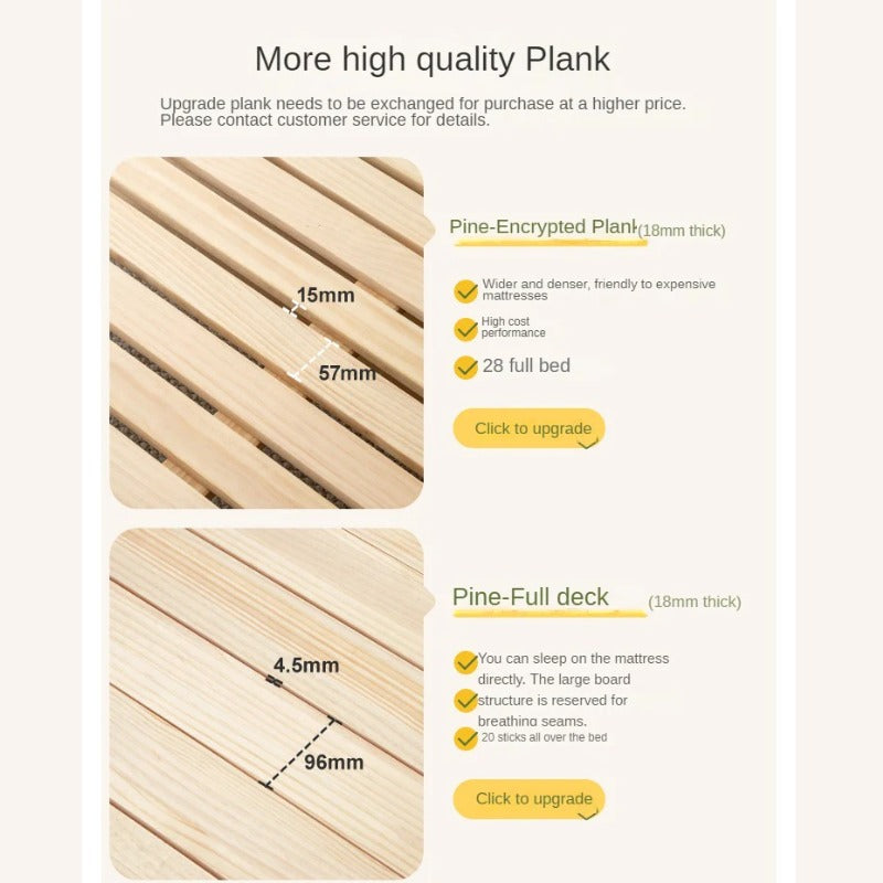 Beech Solid Wood Children's Cabinet Integrated Bed