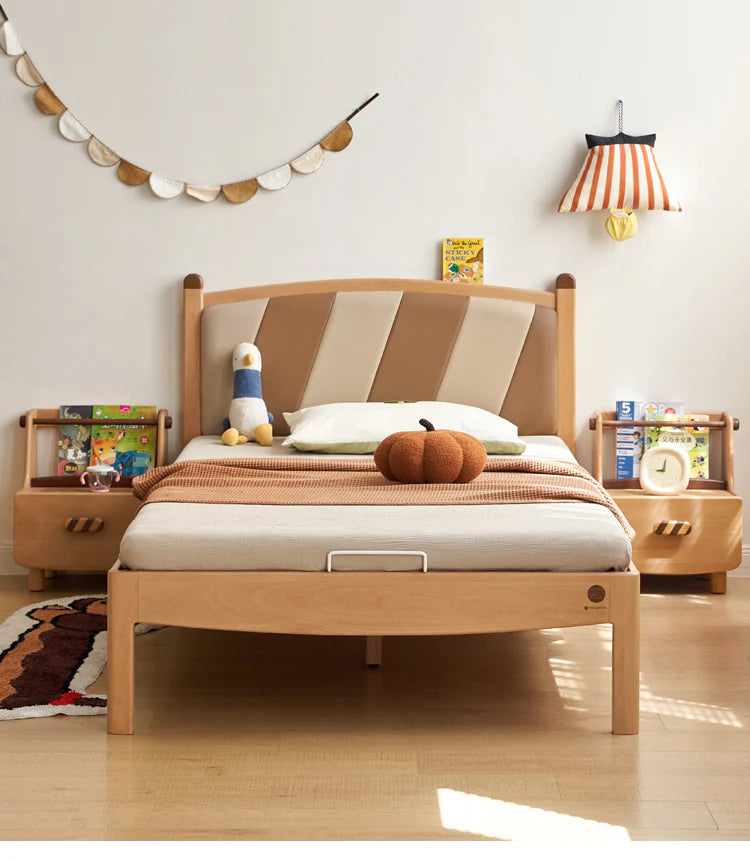 Beech Solid Wood Children's Modern Simple Single Bed
