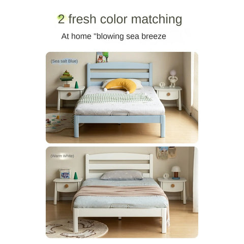 Rubber Wood Children's Modern Simple Bed Boys Girls