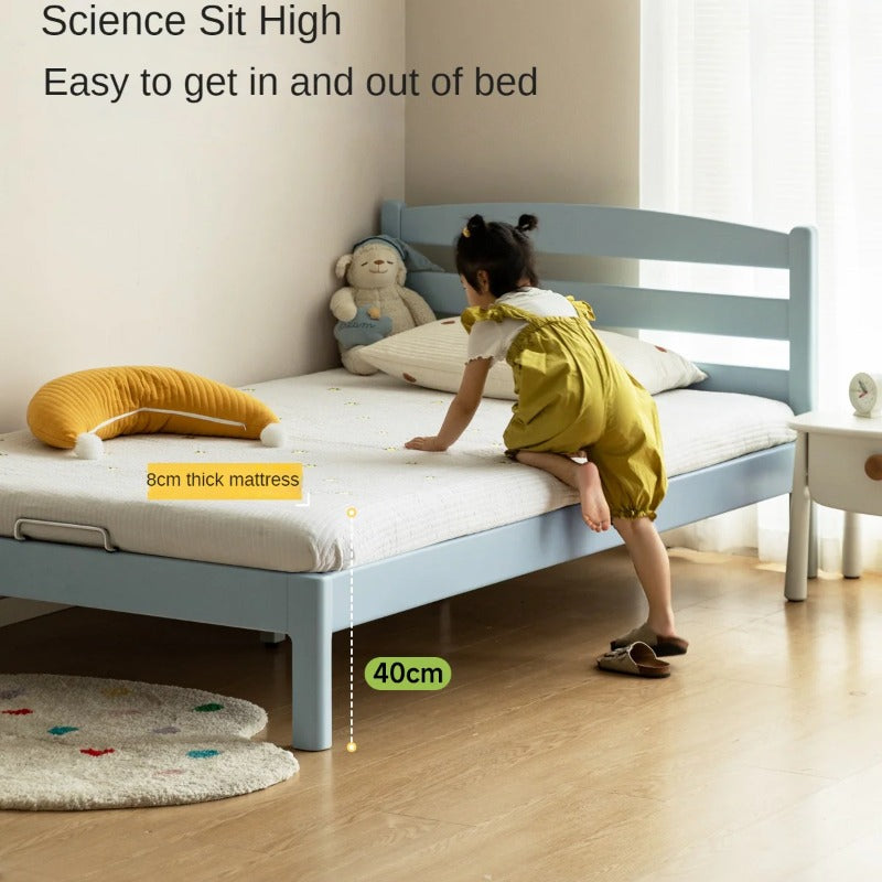 Rubber Wood Children's Modern Simple Bed Boys Girls