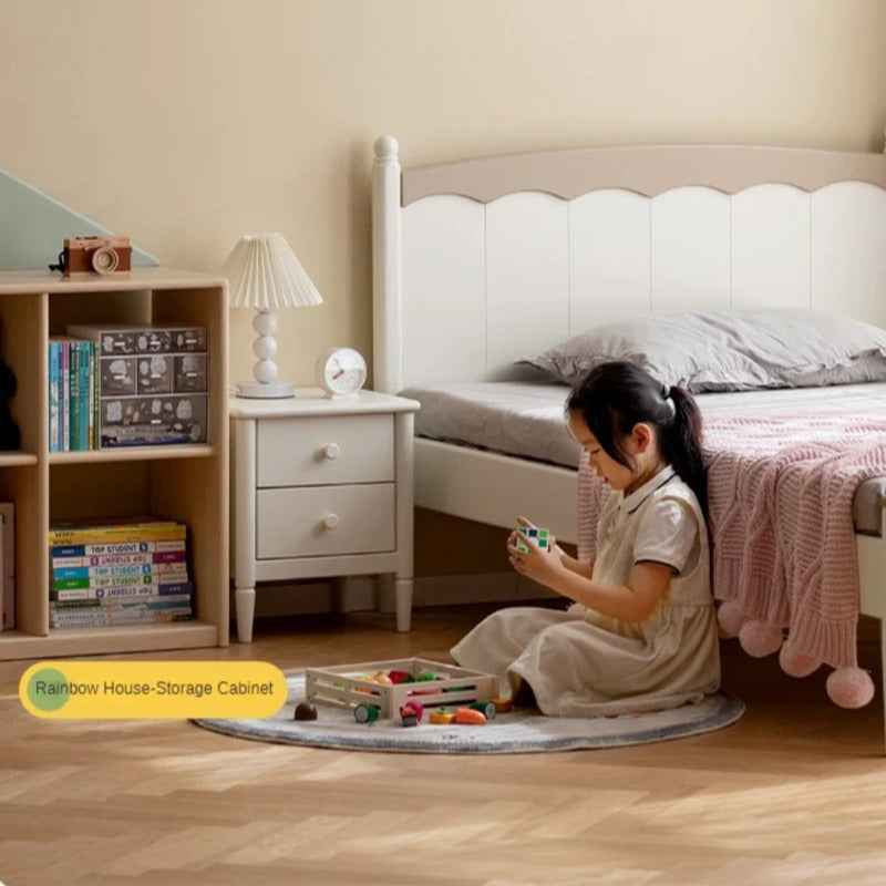 Poplar Solid Wood Children's Modern Bed<
