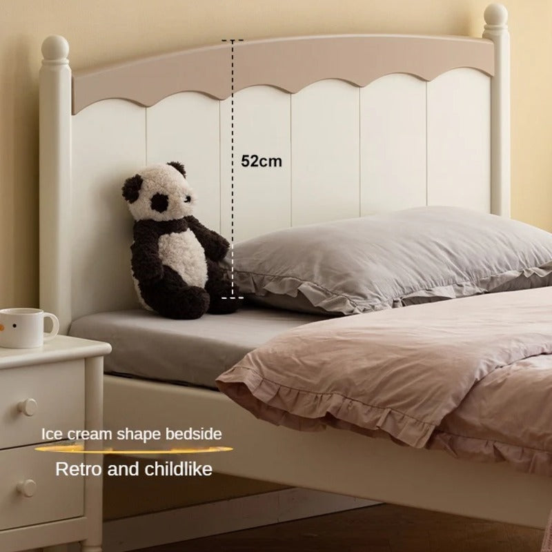 Poplar Solid Wood Children's Modern Bed<