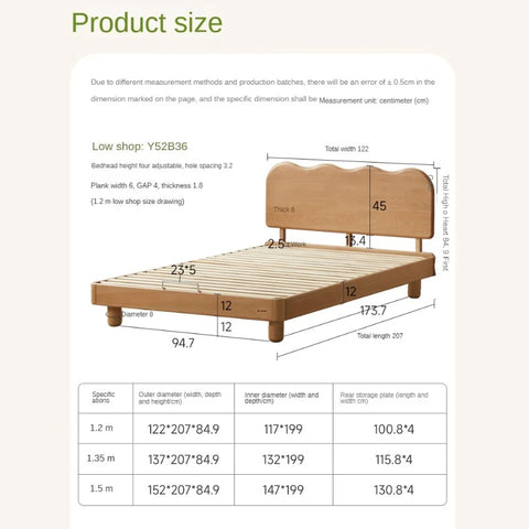 Beech Solid Wood Children's Single Bed