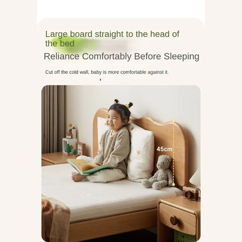 Beech Solid Wood Children's Single Bed