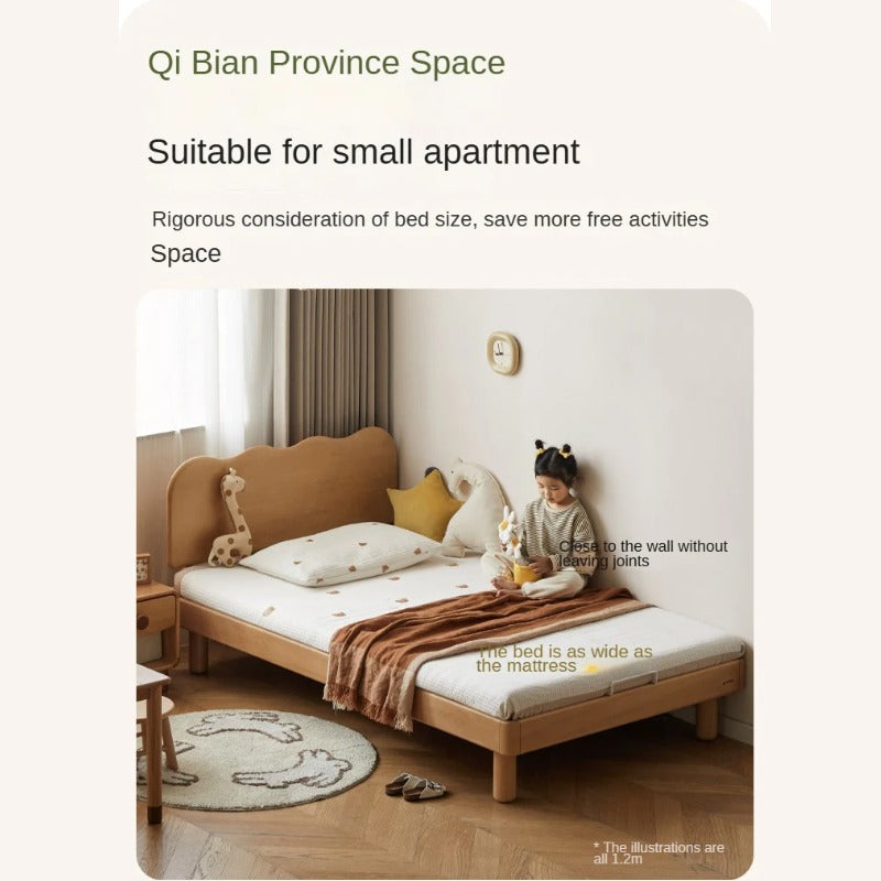 Beech Solid Wood Children's Single Bed