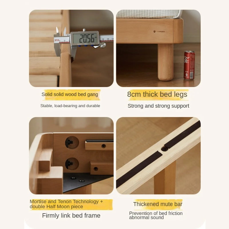 Beech Solid Wood Children's Single Bed