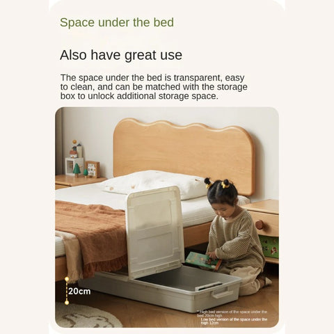 Beech Solid Wood Children's Single Bed