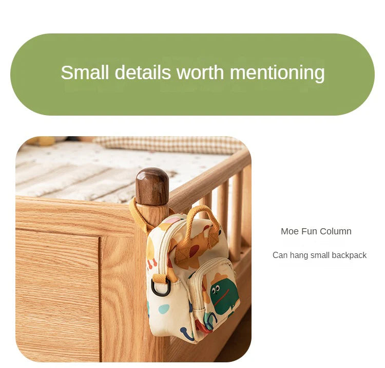 Beech, Oak Solid Wood Children's Bed Widened Guardrail<