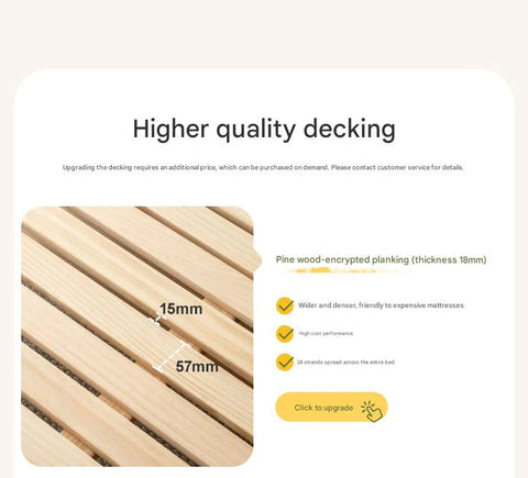 Beech, Oak Solid Wood Children's Bed Widened Guardrail<