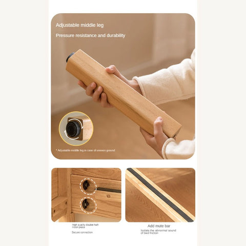 Beech, Oak Solid Wood Children's Bed Widened Guardrail<