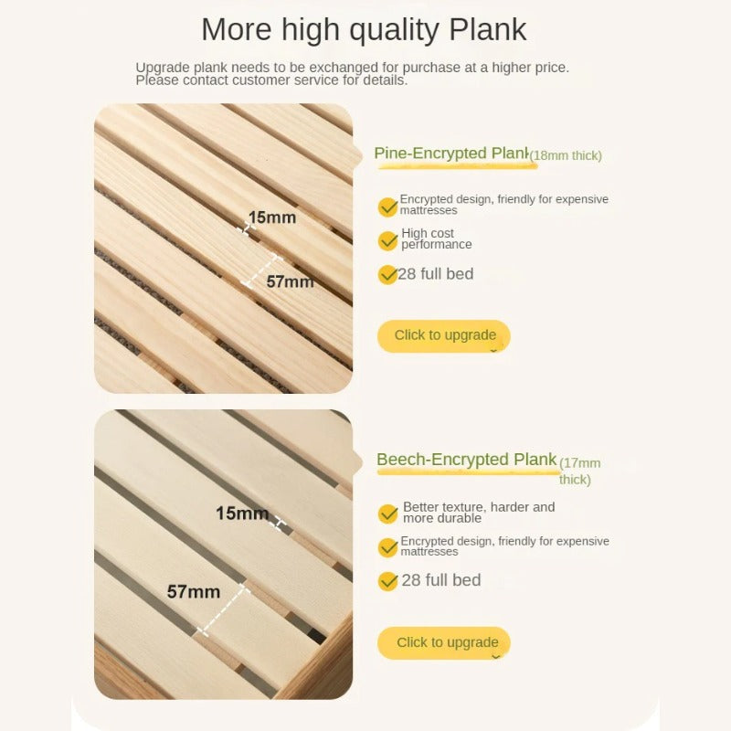 Beech Solid Wood Children's Single Bed.