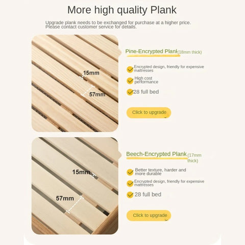 Beech Solid Wood Children's Single Bed.