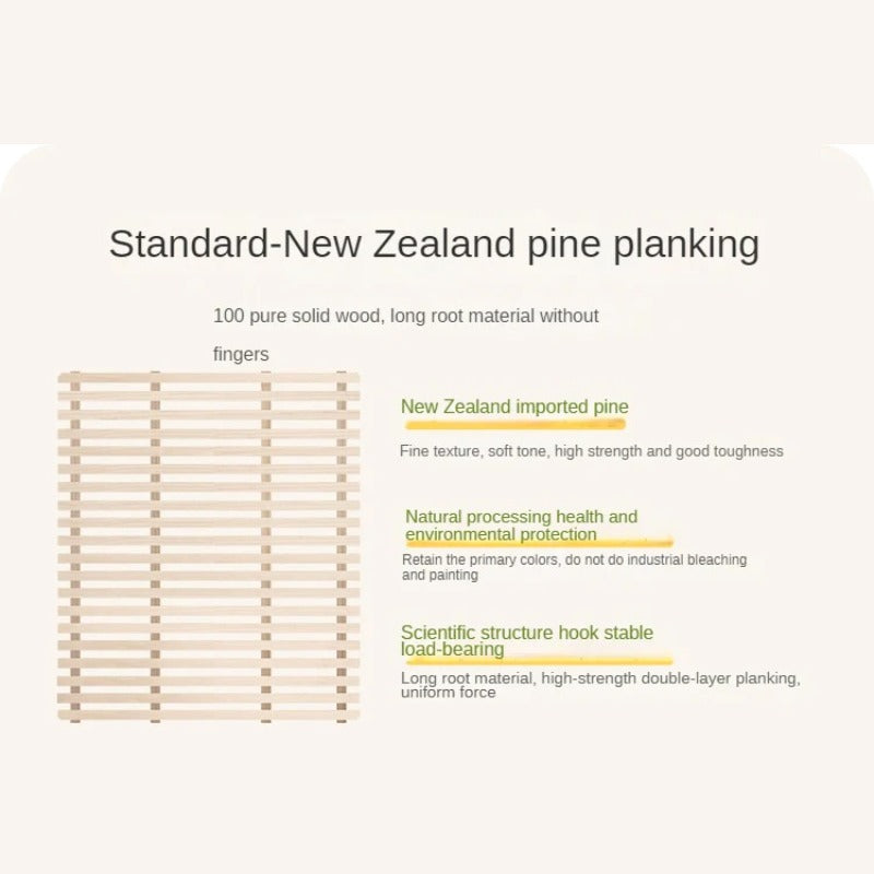 Beech Solid Wood Children's Single Bed.