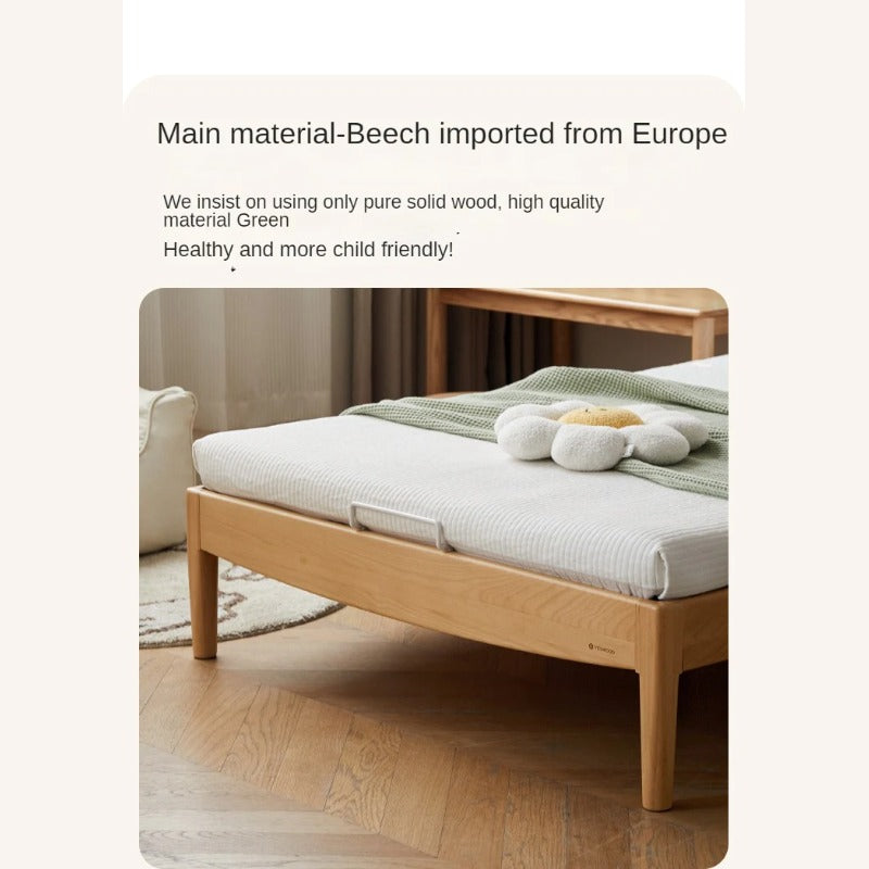 Beech Solid Wood Children's Single Bed.