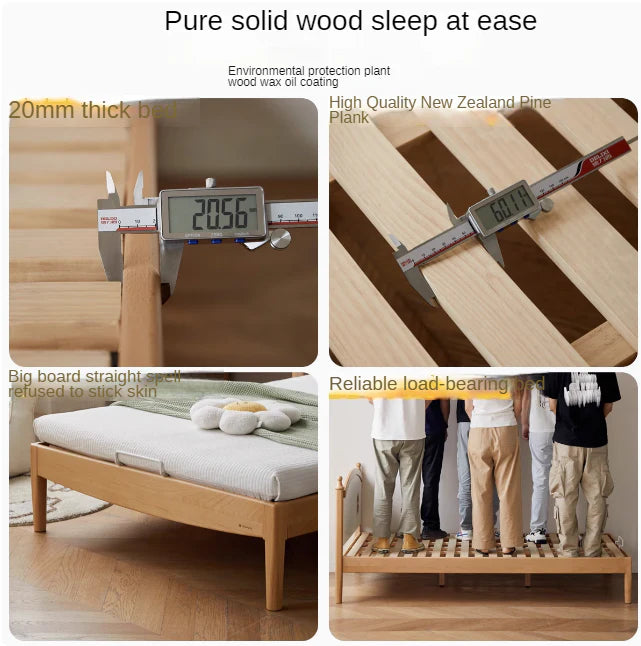 Beech Solid Wood Children's Single Bed.