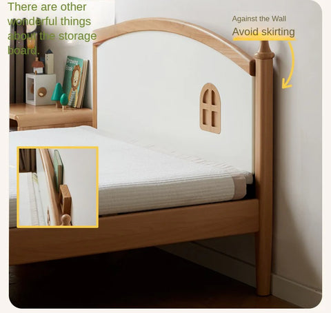 Beech Solid Wood Children's Single Bed.