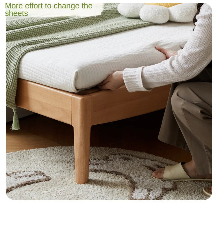 Beech Solid Wood Children's Single Bed.