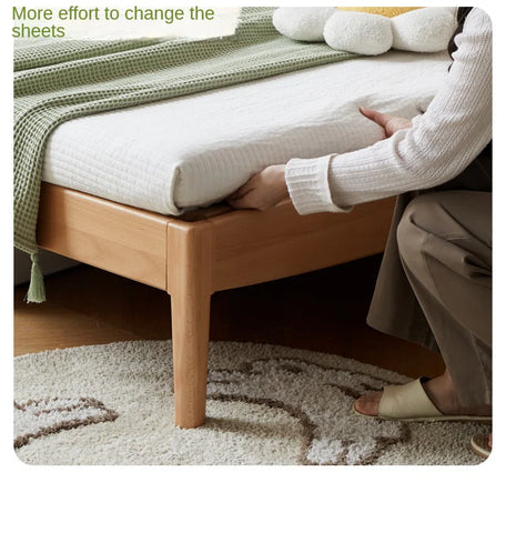 Beech Solid Wood Children's Single Bed.