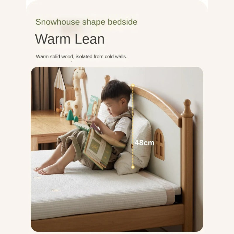 Beech Solid Wood Children's Single Bed.