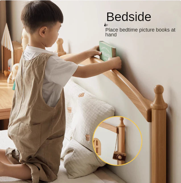 Beech Solid Wood Children's Single Bed.