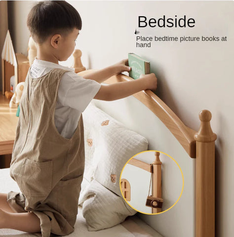 Beech Solid Wood Children's Single Bed.