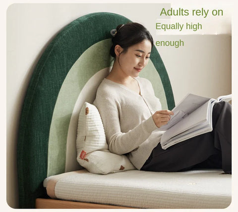 Beech Solid Wood Children's Rainbow Montessori Platform Bed.