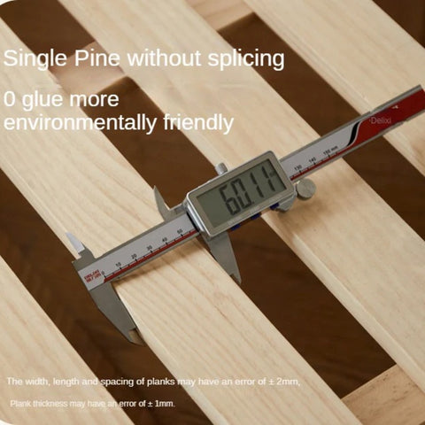 Beech Solid Wood Children's Rainbow Montessori Platform Bed.