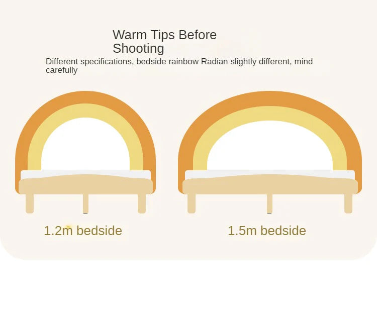 Beech Solid Wood Children's Rainbow Montessori Platform Bed.