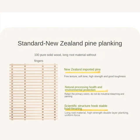 Beech Solid Wood Children's Rainbow Montessori Platform Bed.