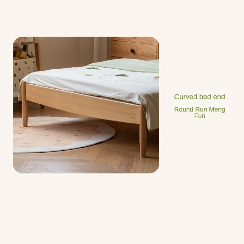 Beech Solid Wood with organic leather Modern Children's Girl Princess Bed<