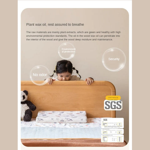 Beech Solid Wood Children's, Montessori Floor Bed<