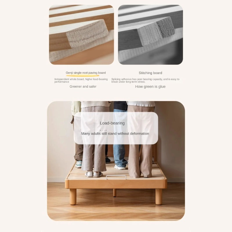 Beech Solid Wood Children's, Montessori Floor Bed<