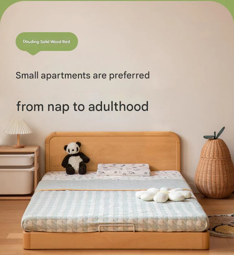 Beech Solid Wood Children's, Montessori Floor Bed<